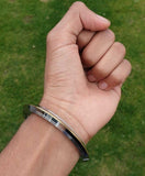 Stainless Steel Kara Lines Design Brass Edge Sikh Bangle Singh Khalsa Kada V38R