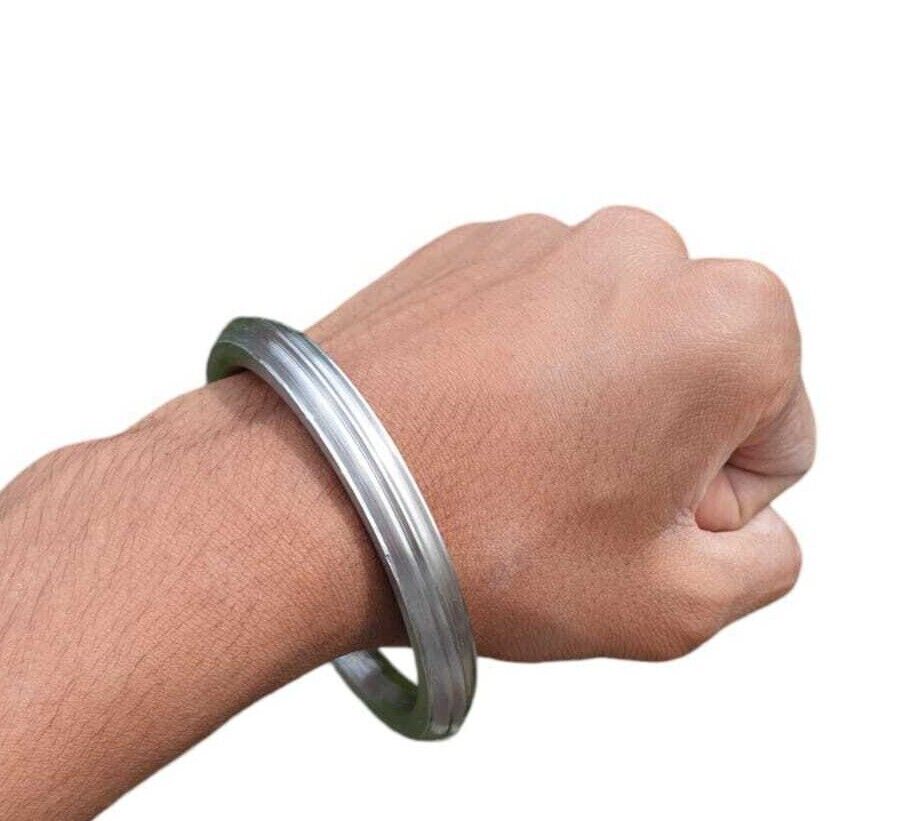 Sarbloh Iron Kara Sikh Bangle Singh Kaur Khalsa Edged Design Thick