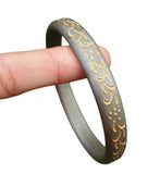 Sarbloh Iron Kara Smooth Round Engraved Sikh Kada Singh Kaur Khalsa Bangle S23K Handmade Karra design