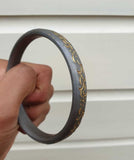 Sarbloh Iron Kara Smooth Round Engraved Sikh Kada Singh Kaur Khalsa Bangle S23K Handmade Karra design