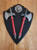 Sikh Lion Axe Fantasy War Shield Nihang Singh Sparta Wall Decor Wall Mounted LL2