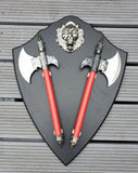 Sikh Lion Axe Fantasy War Shield Nihang Singh Sparta Wall Decor Wall Mounted LL2