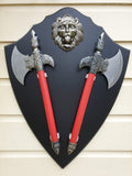 Sikh Lion Axe Fantasy War Shield Nihang Singh Sparta Wall Decor Wall Mounted LL2