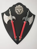 Sikh Lion Axe Fantasy War Shield Nihang Singh Sparta Wall Decor Wall Mounted LL2