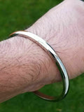 Stainless steel smooth punjabi sikh singh kaur khalsa kara kada bracelet gift q8