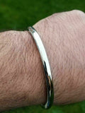 Stainless steel smooth punjabi sikh singh kaur khalsa kara kada bracelet gift q8