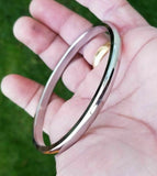 Stainless steel smooth punjabi sikh singh kaur khalsa kara kada bracelet gift q8