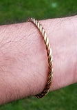 Pure copper brass twisted hindu sikh adjustable lion head healing kara bangle a6