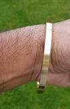 Brass kara singh kaur bangle khalsa punjabi smooth flat sikh hindu kada P8R gift
