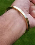 Brass kara singh kaur bangle khalsa punjabi smooth flat sikh hindu kada P8R gift
