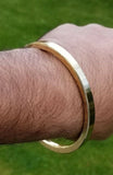 Brass kara singh kaur bangle khalsa punjabi smooth flat sikh hindu kada P8R gift
