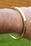 Brass kara singh kaur bangle khalsa punjabi smooth flat sikh hindu kada P8R gift