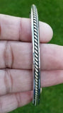 Sikh kara stainless steel twisted brassedge flat kada singh kaur karra bangle w2
