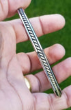 Sikh kara stainless steel twisted brassedge flat kada singh kaur karra bangle w2