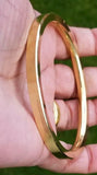 Brass kara singh kaur bangle khalsa punjabi smooth flat sikh hindu kada P8R gift