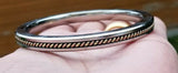 Stainless steel kara sikh twisted copper brass flat kada singh kaur bangle b14