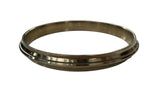 Sikh Brass Kara Collar Edged Lines Singh Kada 22ct Gold Look Hindu Bangle OK1