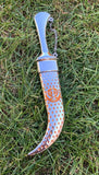 Stunning Stainless Steel Ceremonial SIKH Siri Sahib Orange Singh Kaur design MK2