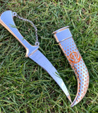 Stunning Stainless Steel Ceremonial SIKH Siri Sahib Orange Singh Kaur design MK2