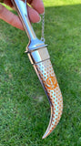 Stunning Stainless Steel Ceremonial SIKH Siri Sahib Orange Singh Kaur design MK2
