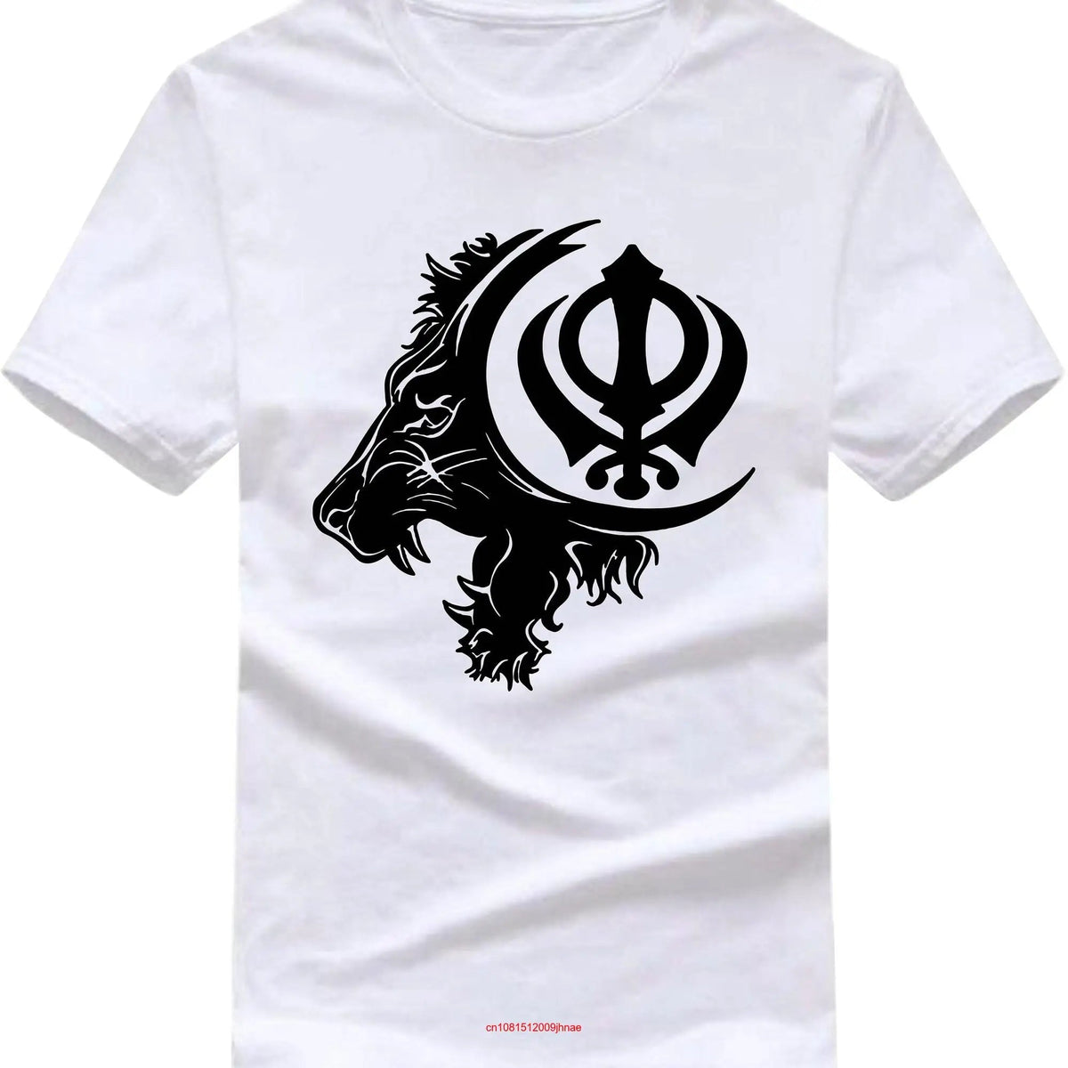 Sikh Lion Khanda Symbol T Shirt Sikhism Humanism Face Adults Kids