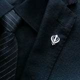 Sikh Symbol Men's Stainless Steel Brooch Religious Talisman Jewelry Retro Indian Religious Emblem Badge Accessories