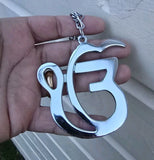 Sikh Ek Onkar Car Hanger Silver Plated Punjabi Stunning Pendant for Rear Mirror