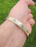 Brass Om Kara Hindu Pittal Bangle Smooth Design Jointless Ohm Kada Meditation O1A Bracelet Karray Karha Sikh Shiv