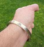 Brass Om Kara Hindu Pittal Bangle Smooth Design Jointless Ohm Kada Meditation O1A Bracelet Karray Karha Sikh Shiv