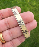 Brass Om Kara Hindu Pittal Bangle Smooth Design Jointless Ohm Kada Meditation O1A Bracelet Karray Karha Sikh Shiv