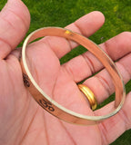 Brass Om Kara Hindu Pittal Bangle Smooth Design Jointless Ohm Kada Meditation O1A Bracelet Karray Karha Sikh Shiv