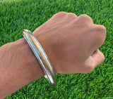 Sikh Kara Stainless Steel Thick Bracelet Brass Smooth Kada Singh Kaur Khalsa Kakaar Punjabi Sikhism Bangle Karra One Edge DD54