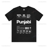 Punjabi Ingredients-Punjabi Shirt Desi Tee Funny Indian Gift Unisex Cotton T-Shirt Gift for Punjabi Desi Apparel Punjabi Pride