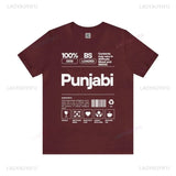 Punjabi Ingredients-Punjabi Shirt Desi Tee Funny Indian Gift Unisex Cotton T-Shirt Gift for Punjabi Desi Apparel Punjabi Pride