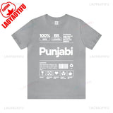 Punjabi Ingredients-Punjabi Shirt Desi Tee Funny Indian Gift Unisex Cotton T-Shirt Gift for Punjabi Desi Apparel Punjabi Pride