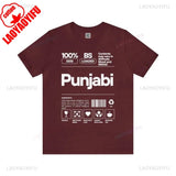 Punjabi Ingredients-Punjabi Shirt Desi Tee Funny Indian Gift Unisex Cotton T-Shirt Gift for Punjabi Desi Apparel Punjabi Pride