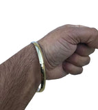 Brass Kara Smooth Design Sikh Bangle Singh Khalsa Bracelet Gold Look Kada L24G