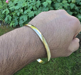 Brass Kara Smooth Design Sikh Bangle Singh Khalsa Bracelet Gold Look Kada L24G