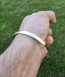 Brass Kara Smooth Design Sikh Bangle Singh Khalsa Bracelet Gold Look Kada L24G