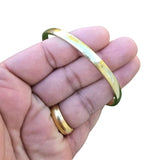 Brass Kara Smooth Design Sikh Bangle Singh Khalsa Bracelet Gold Look Kada L24G