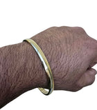 Brass Kara Smooth Design Sikh Bangle Singh Khalsa Bracelet Gold Look Kada L24G