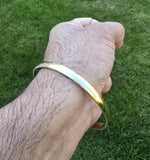 Brass Kara Smooth Design Sikh Bangle Singh Khalsa Bracelet Gold Look Kada L24G