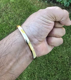 Brass Kara Smooth Design Sikh Bangle Singh Khalsa Bracelet Gold Look Kada L24G