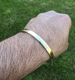 Brass Kara Smooth Design Sikh Bangle Singh Khalsa Bracelet Gold Look Kada L24G