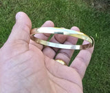 Brass Kara Smooth Design Sikh Bangle Singh Khalsa Bracelet Gold Look Kada L24G