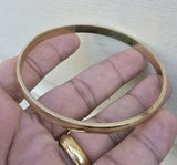 Brass Kara Smooth Design Sikh Bangle Singh Khalsa Bracelet Gold Look Kada L24G