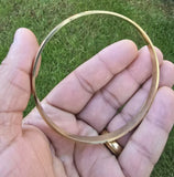 Brass Kara Smooth Design Sikh Bangle Singh Khalsa Bracelet Gold Look Kada L24G