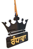 Jatt Randhawa Surname Car Mirror HANGER Punjabi Sikh Kaur Acrylic Pendant U59