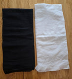 Punjabi Dupatta Black or White Chunni Kaur Singh For Sikh Hindu Muslim Funeral
