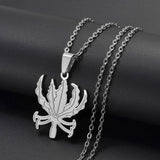 Anniyo Tamil Gloriosa lilies Flower Pendant Necklaces for Women Men Jewelry Stainless Steel @325221